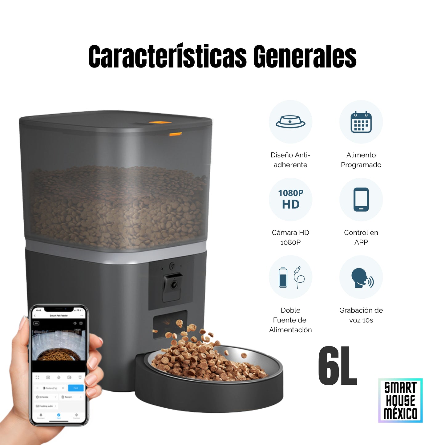 Comedero Inteligente para Mascotas con Cámara HD - Nova