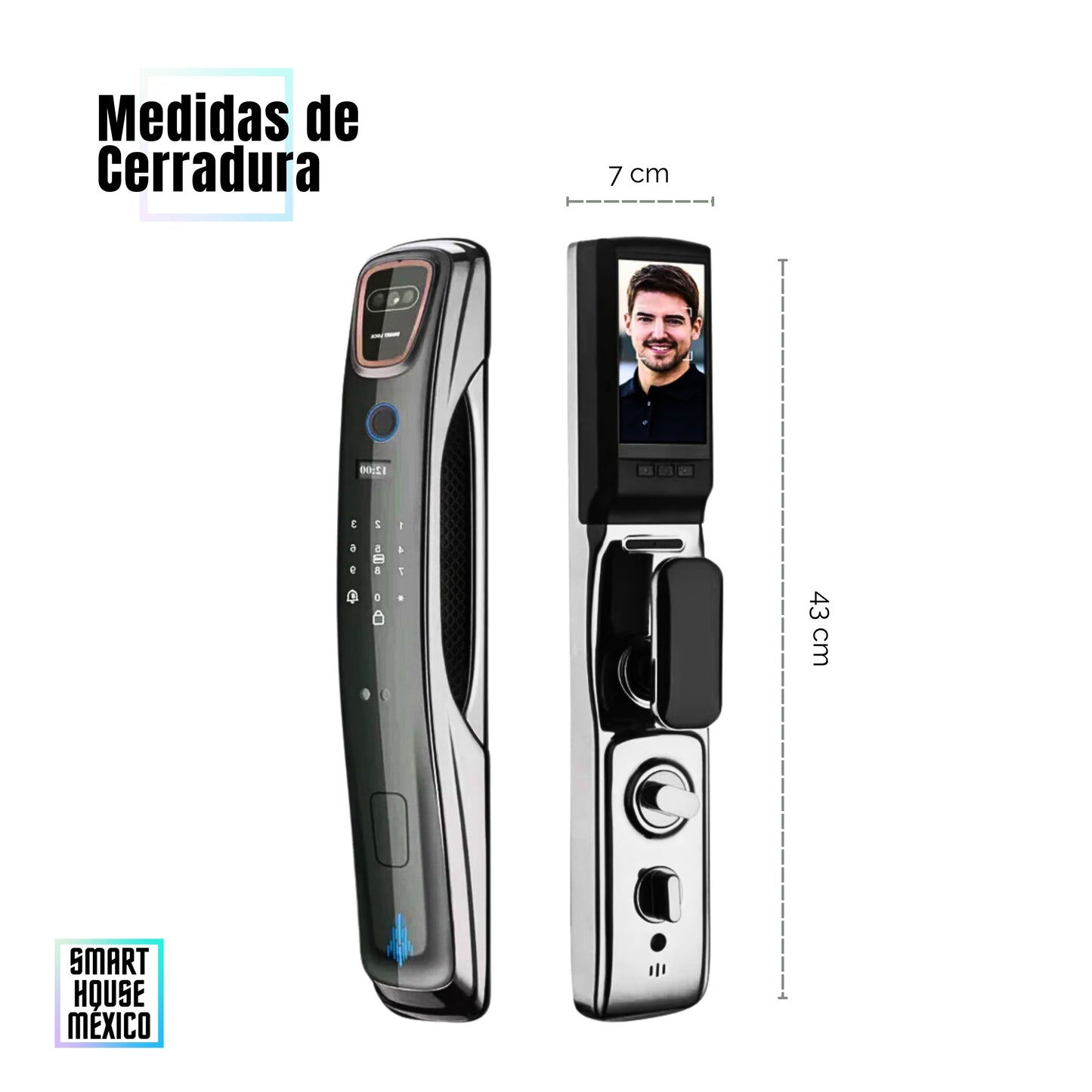Cerradura Electrónica Wifi De Seguridad con Timbre y 6 Métodos de Apertura - Spectrum