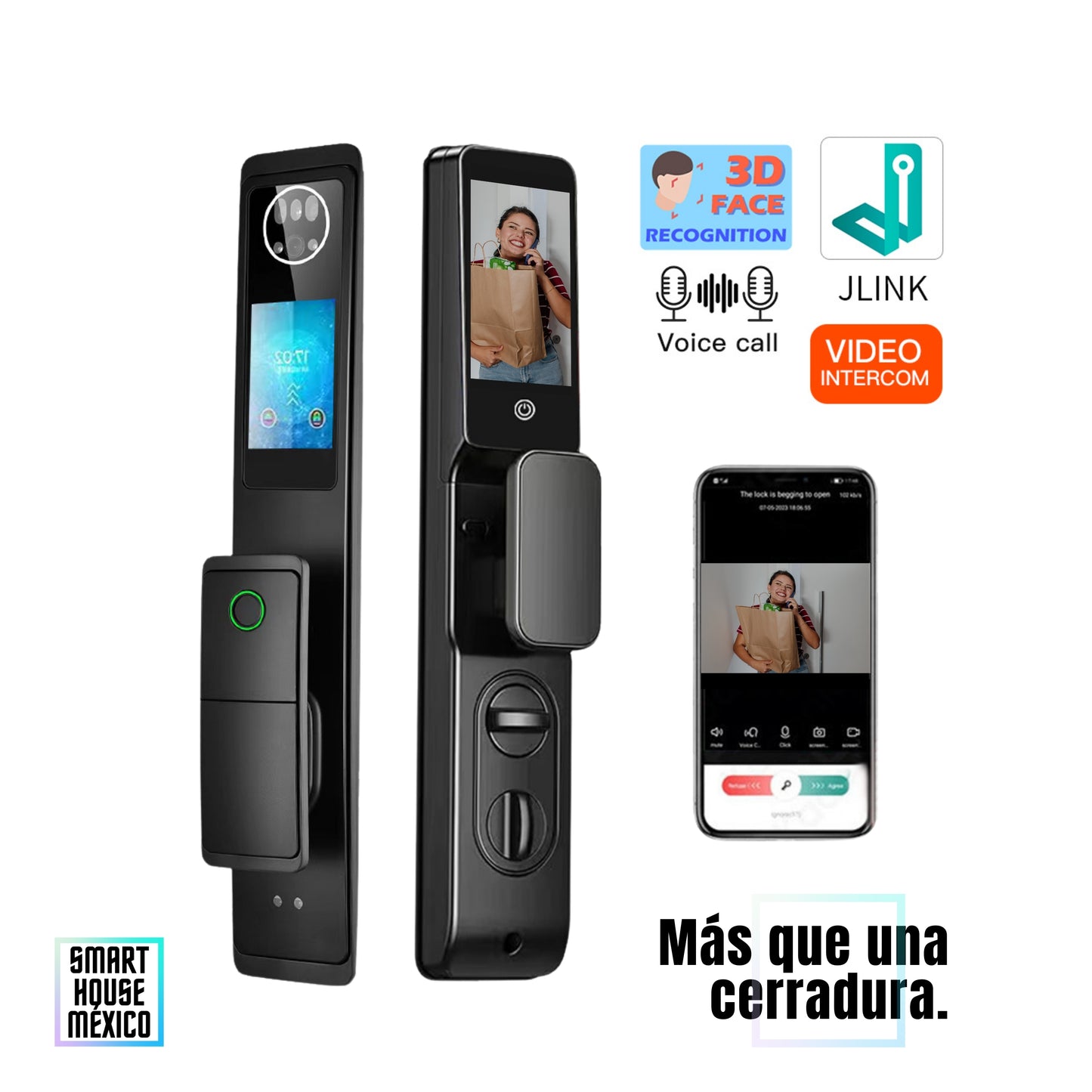 Cerradura Electrónica Inteligente de Seguridad con Cámara y 7 Métodos de Apertura - Halo Pro