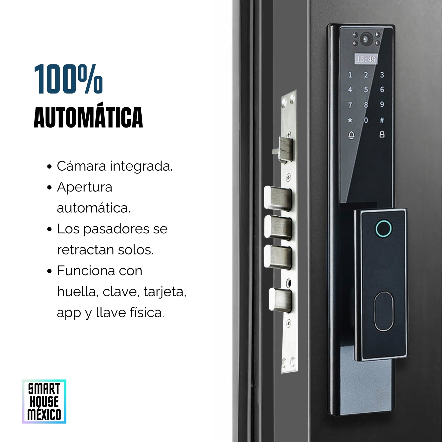 Cerradura Electrónica Inteligente Wifi De Seguridad con Cámara y 5 Métodos de Apertura - Nexus HD
