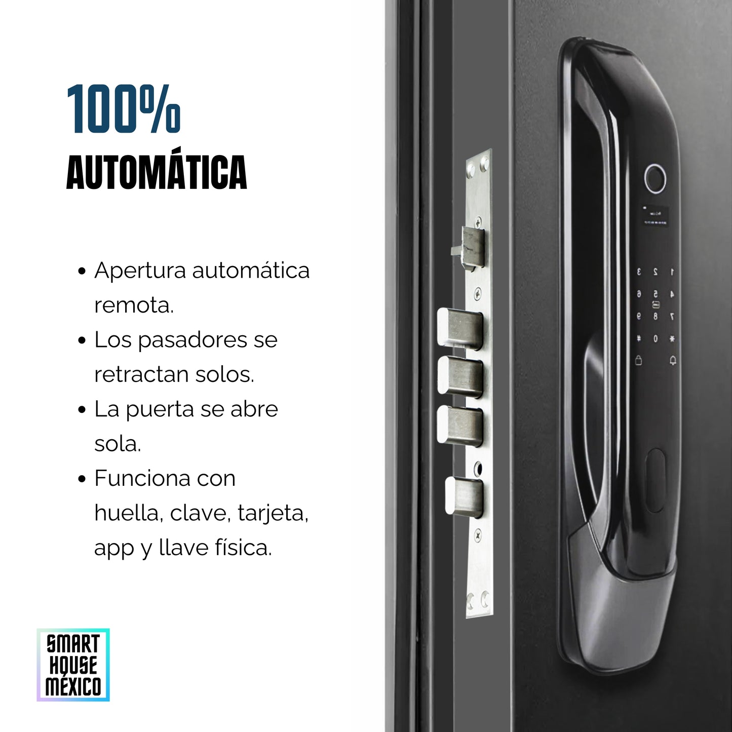 Cerradura Electrónica Wifi De Seguridad con Timbre y 5 Métodos de Apertura - Orbit Gris