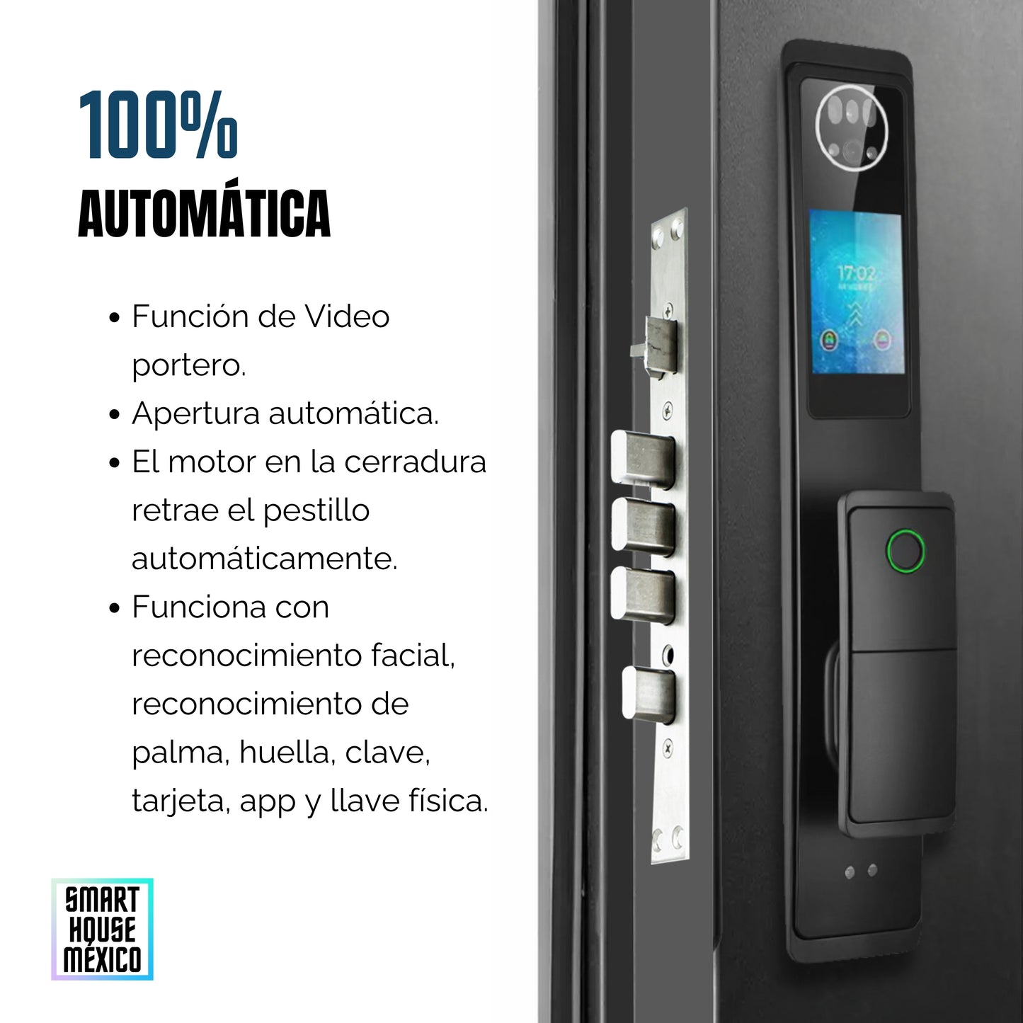 Cerradura Electrónica Inteligente de Seguridad con Cámara y 7 Métodos de Apertura - Halo Pro