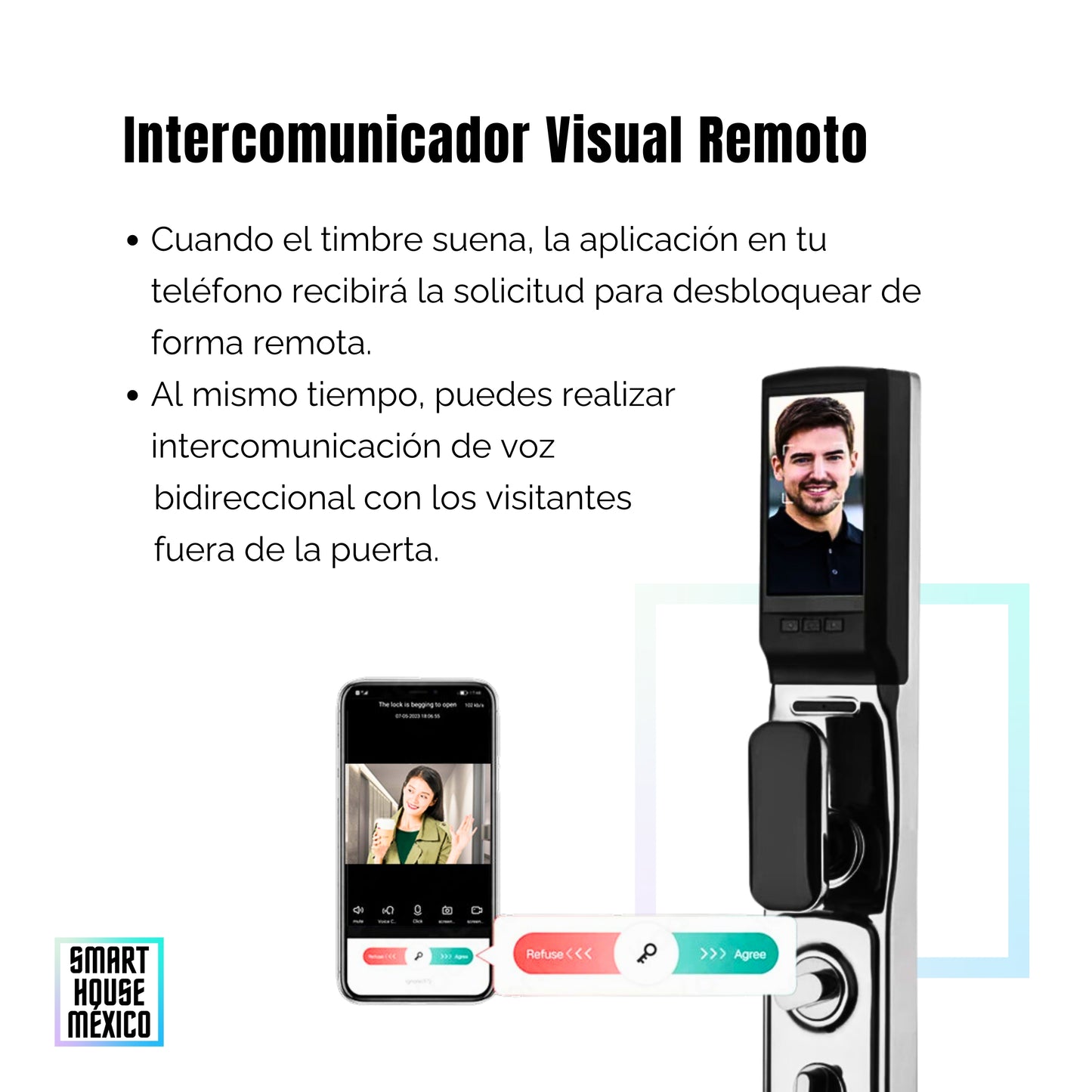 Cerradura Electrónica Wifi De Seguridad con Timbre y 6 Métodos de Apertura - Spectrum