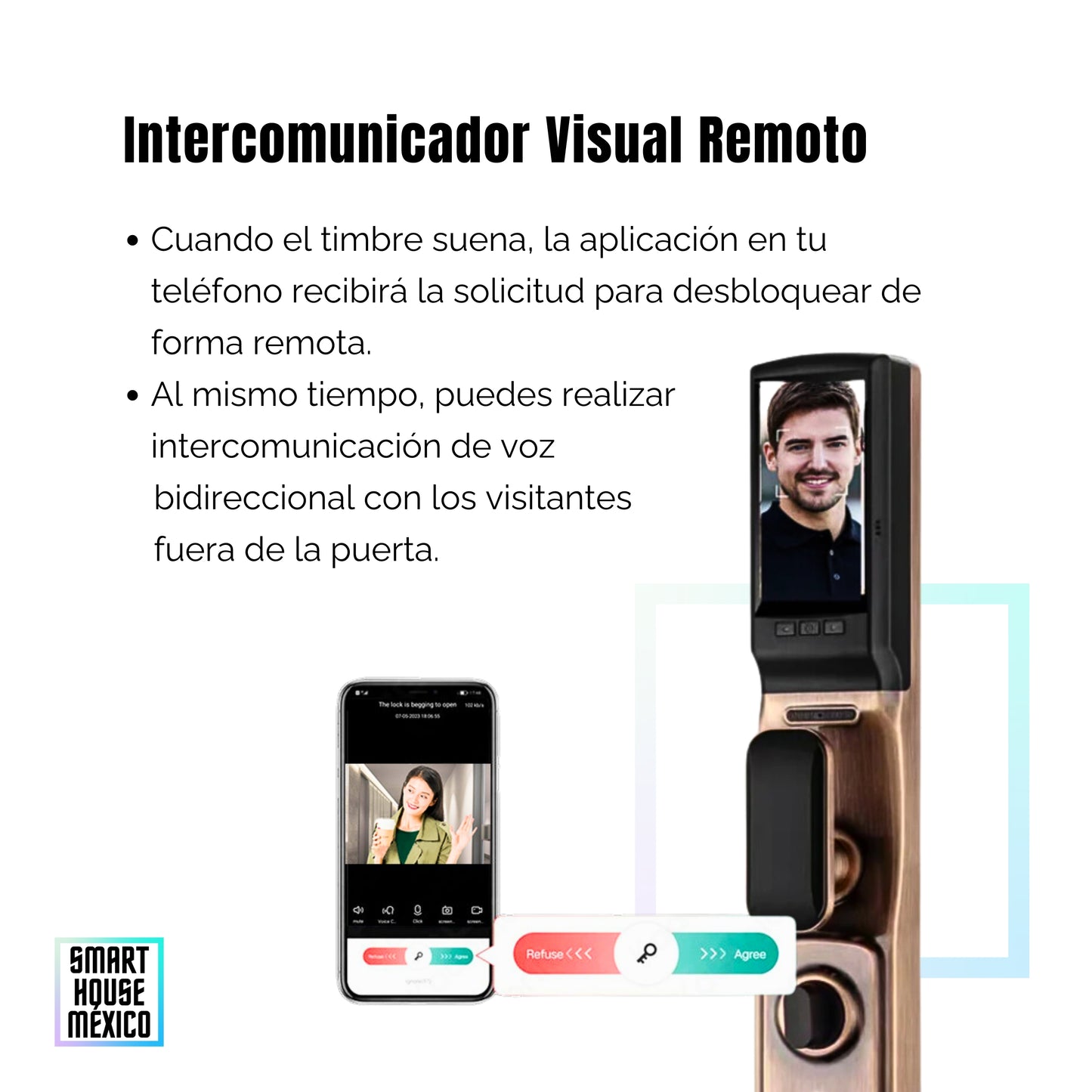 Cerradura Electrónica Wifi De Seguridad con Timbre y 6 Métodos de Apertura - Vortex