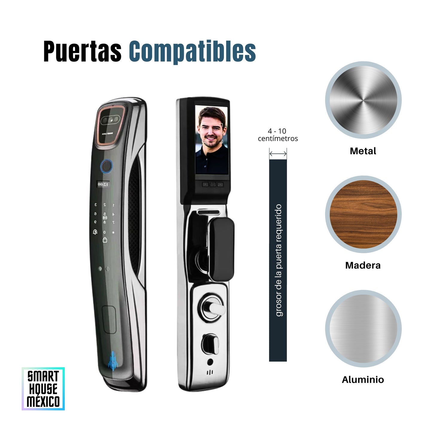 Cerradura Electrónica Wifi De Seguridad con Timbre y 6 Métodos de Apertura - Spectrum