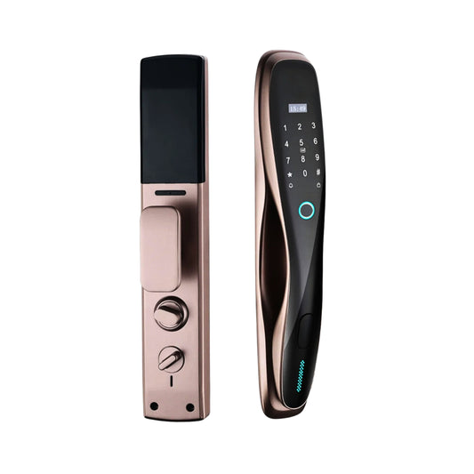 Cerradura Electrónica Wifi De Seguridad con Timbre y 5 Métodos de Apertura - Pulsar Oro Rosa