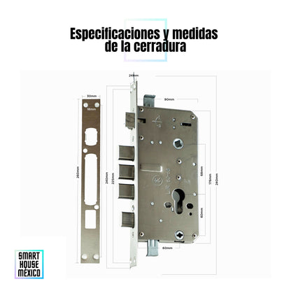 Cerradura Electrónica Wifi De Seguridad con Timbre y 6 Métodos de Apertura - Spectrum
