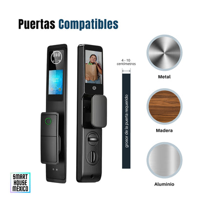 Cerradura Electrónica Inteligente de Seguridad con Cámara y 7 Métodos de Apertura - Halo Pro