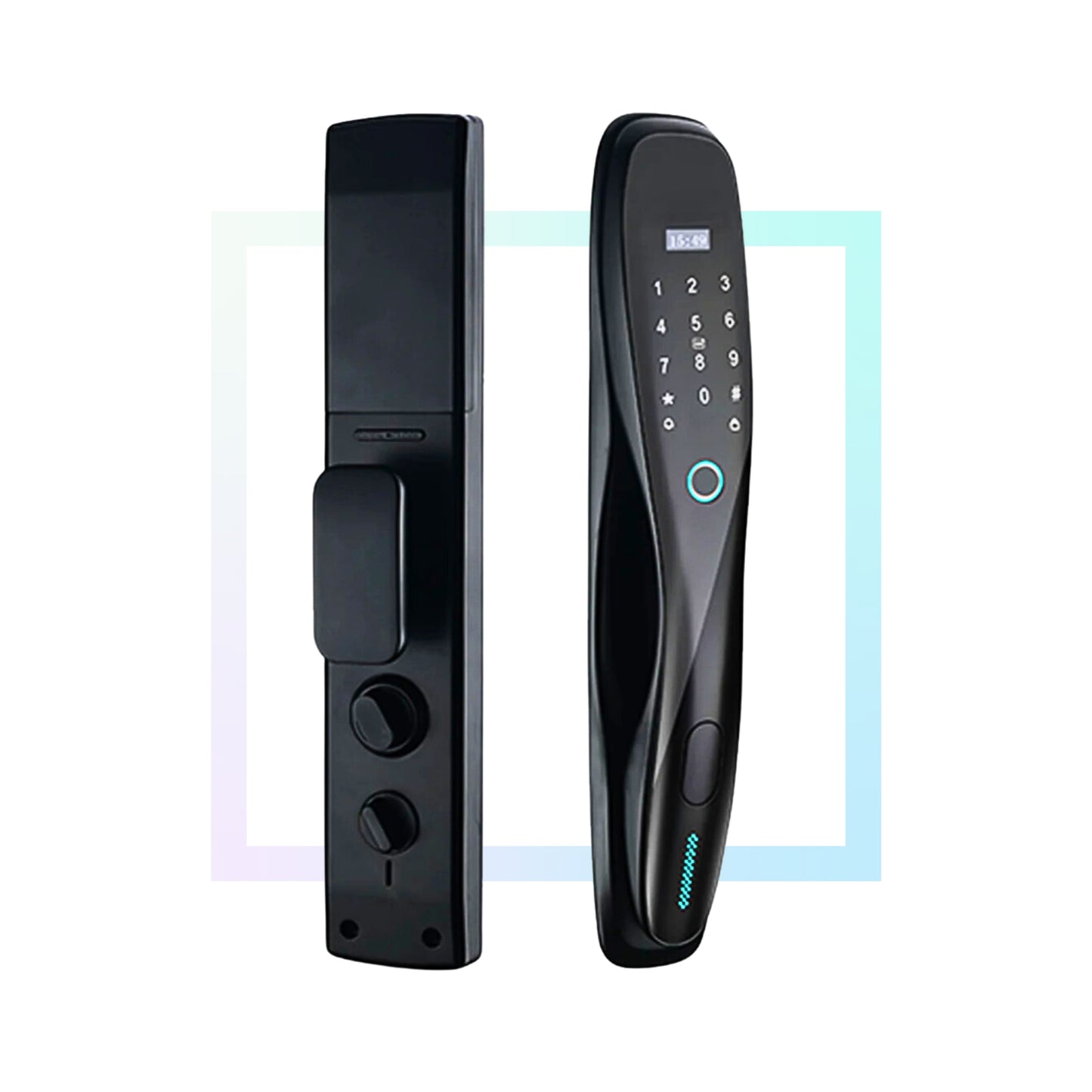 Cerradura Electrónica Wifi De Seguridad con Timbre y 5 Métodos de Apertura - Pulsar Negro