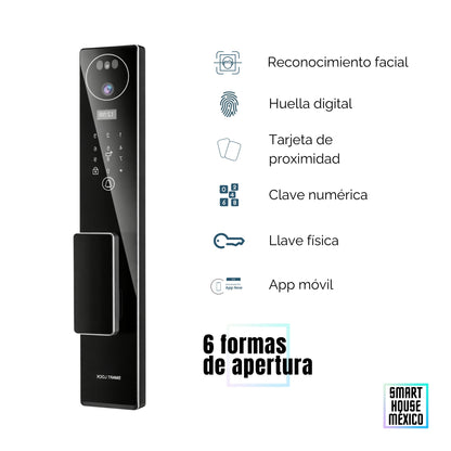 Cerradura Electrónica Inteligente de Seguridad con Cámara y 7 Métodos de Apertura - Aurora