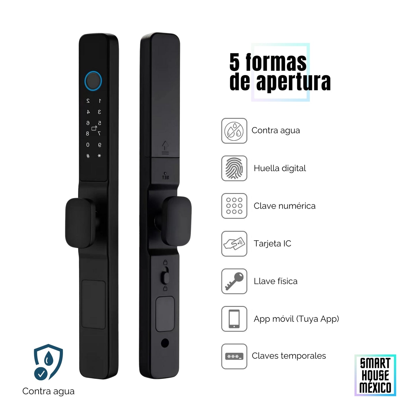 Cerradura Electrónica Inteligente de Seguridad con 5 Métodos de Apertura Puerta Corrediza – Blaze