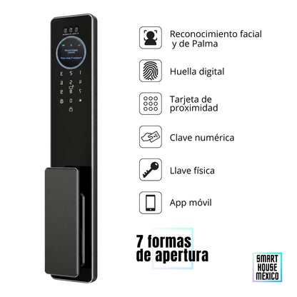 Cerradura Electrónica Inteligente de Seguridad con Cámara y 7 Métodos de Apertura – Eclipse