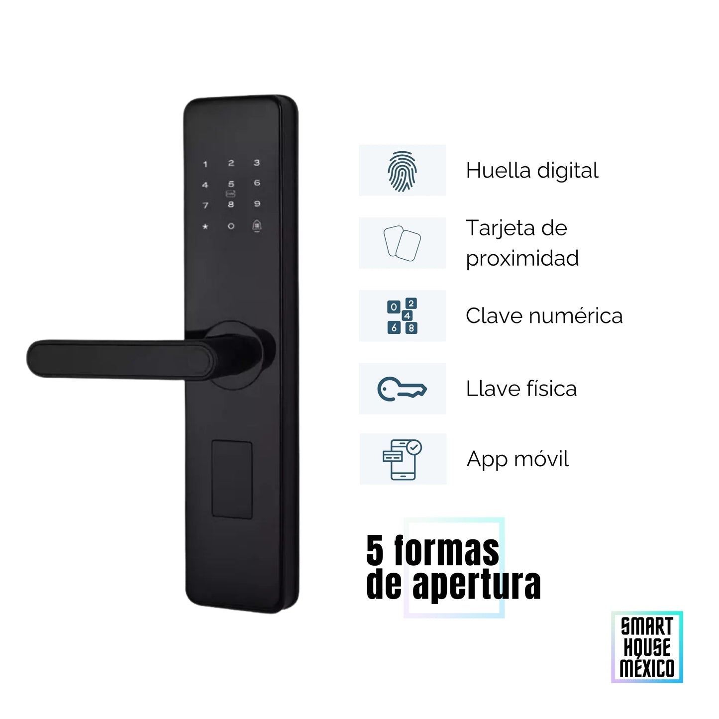 Cerradura de Seguridad 5 Métodos de Apertura - NebulaI