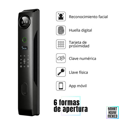 Cerradura Electrónica Inteligente de Seguridad con Cámara y 6 Métodos de Apertura – Pulsar