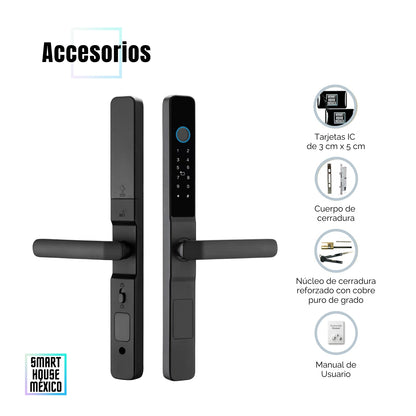 Cerradura Electrónica Inteligente de Seguridad con 5 Métodos de Apertura Puerta Corrediza – Blaze HD