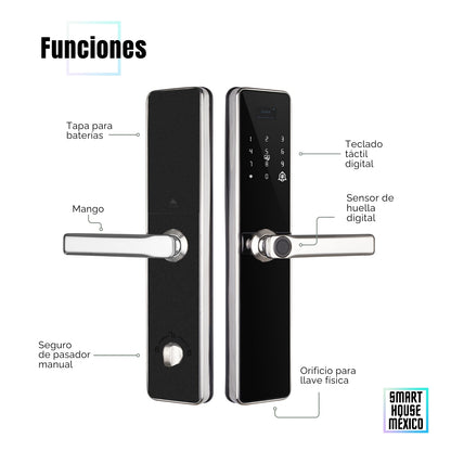 Cerradura Electrónica Inteligente de Seguridad con 5 Métodos de Apertura Contra Agua - Glacier