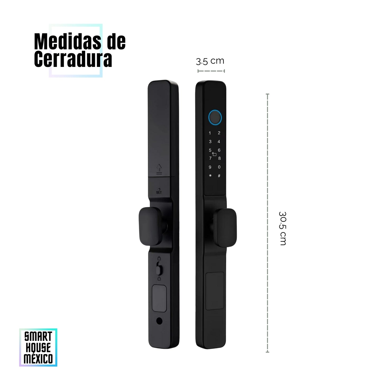 Cerradura Electrónica Inteligente de Seguridad con 5 Métodos de Apertura Puerta Corrediza – Blaze