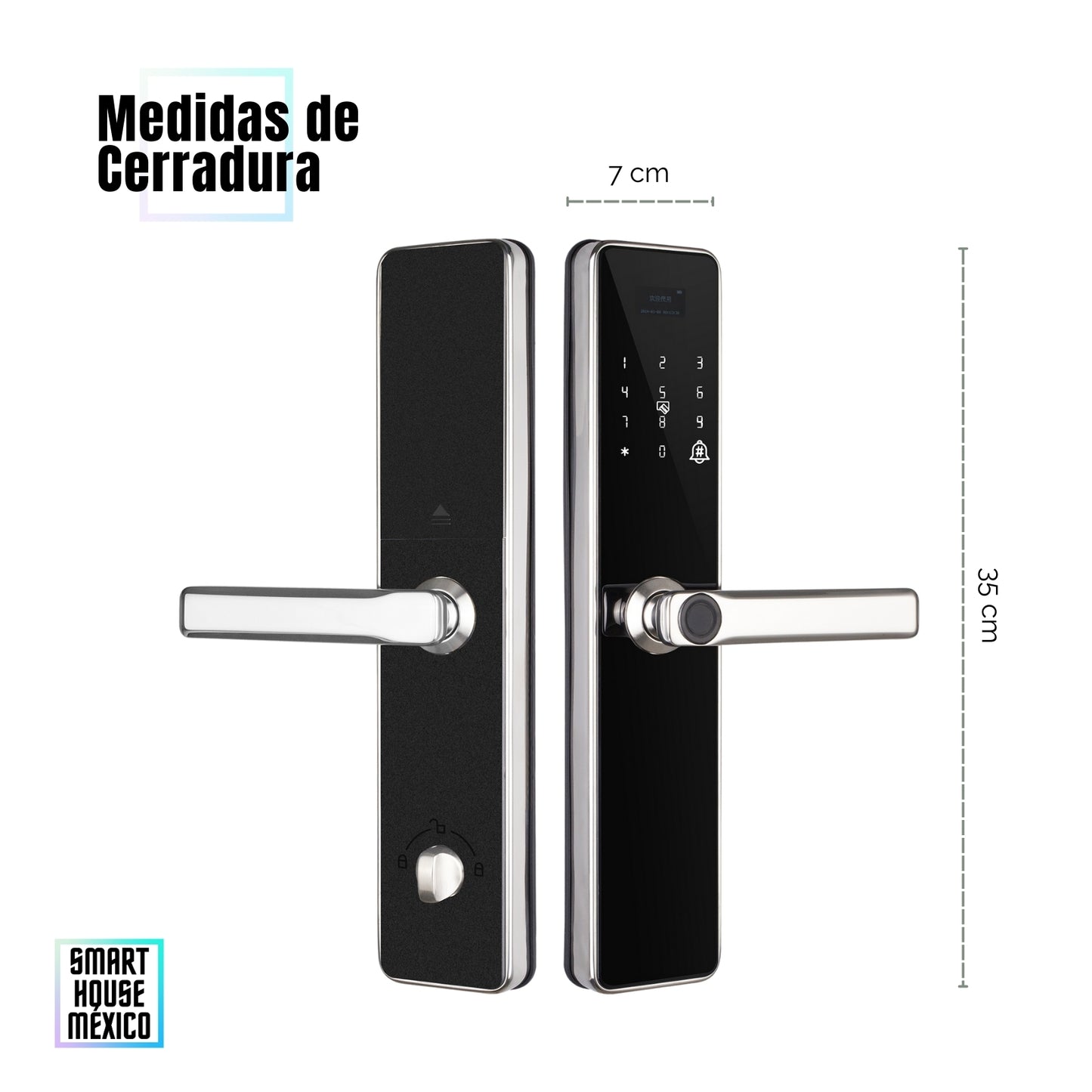 Cerradura Electrónica Inteligente de Seguridad con 5 Métodos de Apertura Contra Agua - Glacier