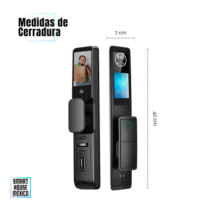 Cerradura Electrónica Inteligente de Seguridad con Cámara y 7 Métodos de Apertura - Halo Pro