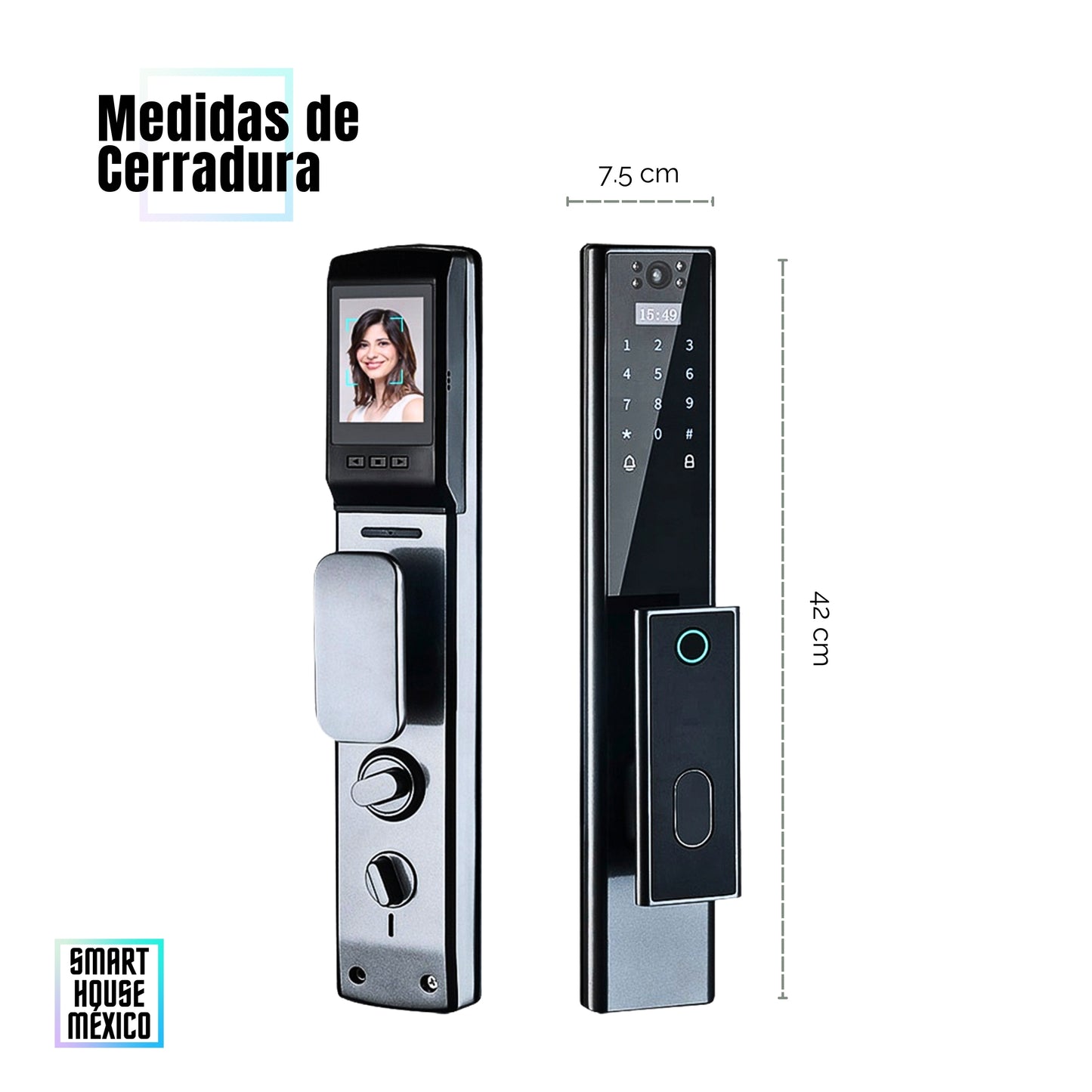 Cerradura Electrónica Inteligente Wifi De Seguridad con Cámara y 5 Métodos de Apertura - Nexus HD