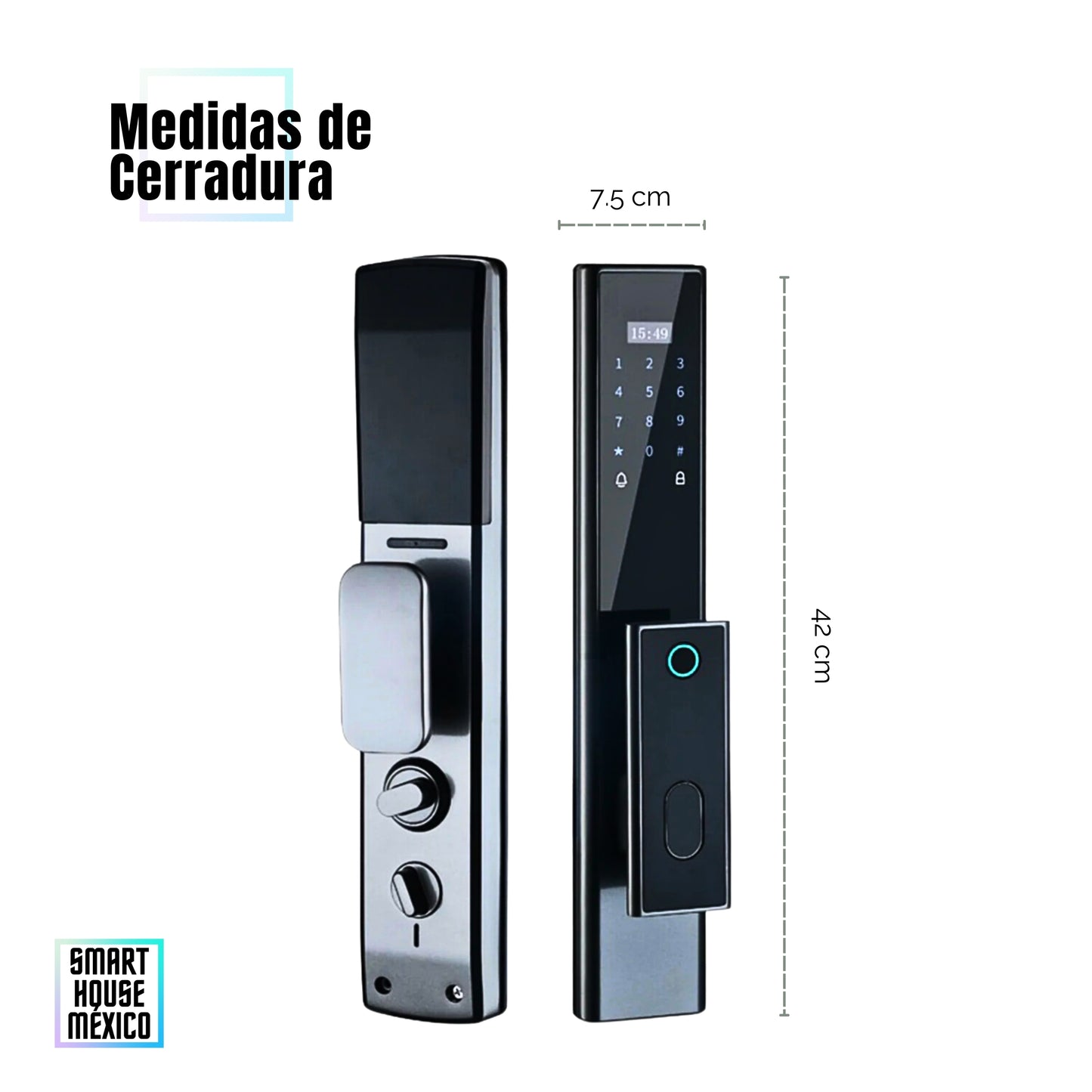 Cerradura Electrónica Inteligente Wifi De Seguridad con Timbre y 5 Métodos de Apertura - Nexus