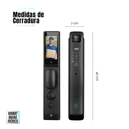 Cerradura Electrónica Inteligente de Seguridad con Cámara y 7 Métodos de Apertura - Nova Max