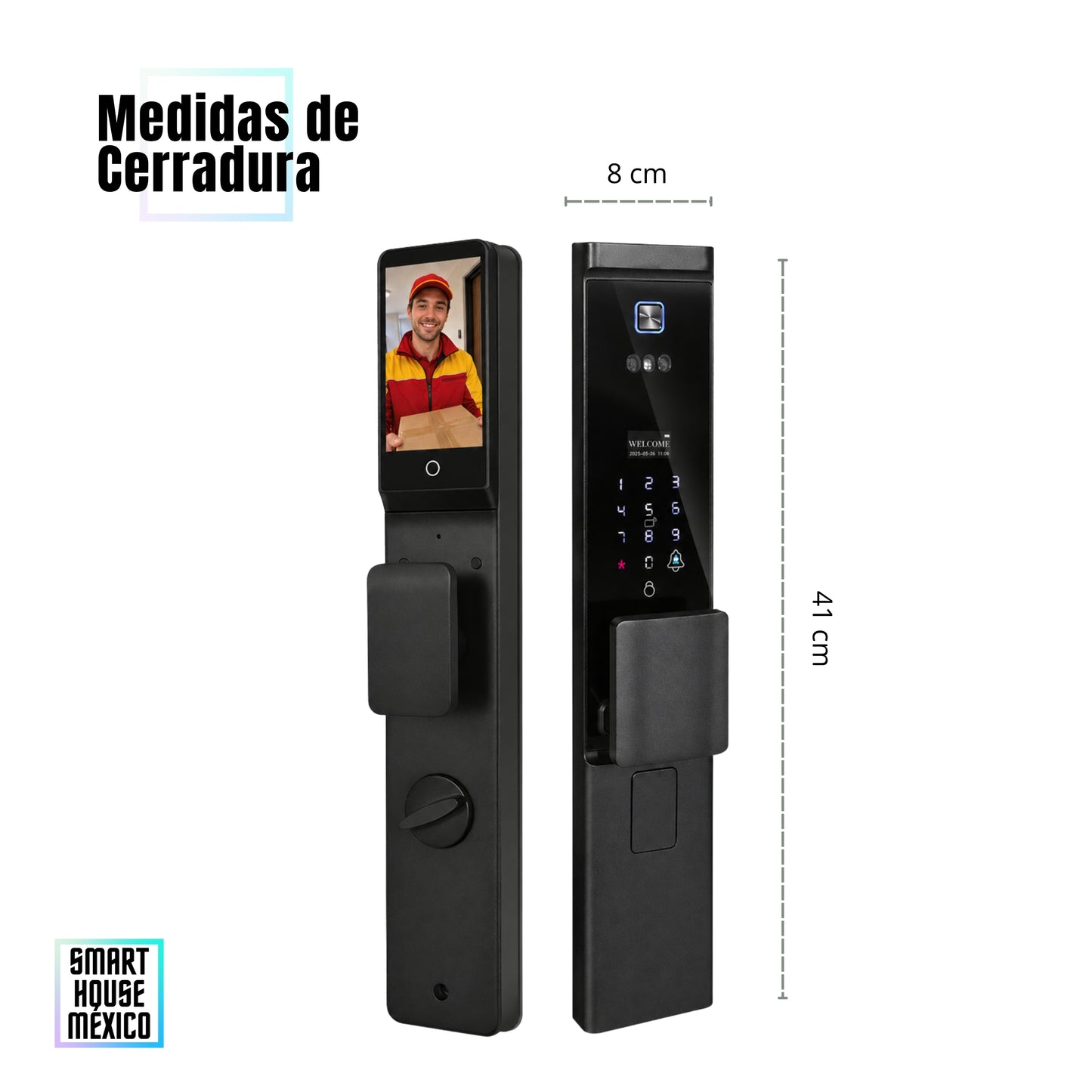 Cerradura Electrónica Inteligente de Seguridad con Cámara y 7 Métodos de Apertura – Onyx