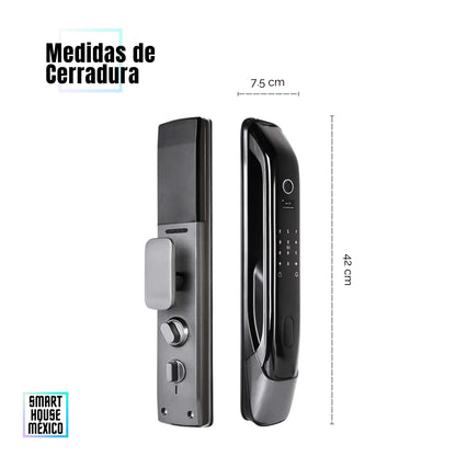 Cerradura Electrónica Wifi De Seguridad con Timbre y 5 Métodos de Apertura - Orbit Gris