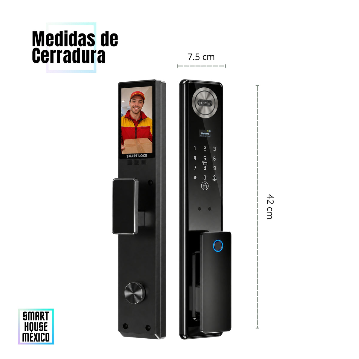 Cerradura Inteligente con Cámara y 7 Métodos de Apertura – Orion | Contra agua