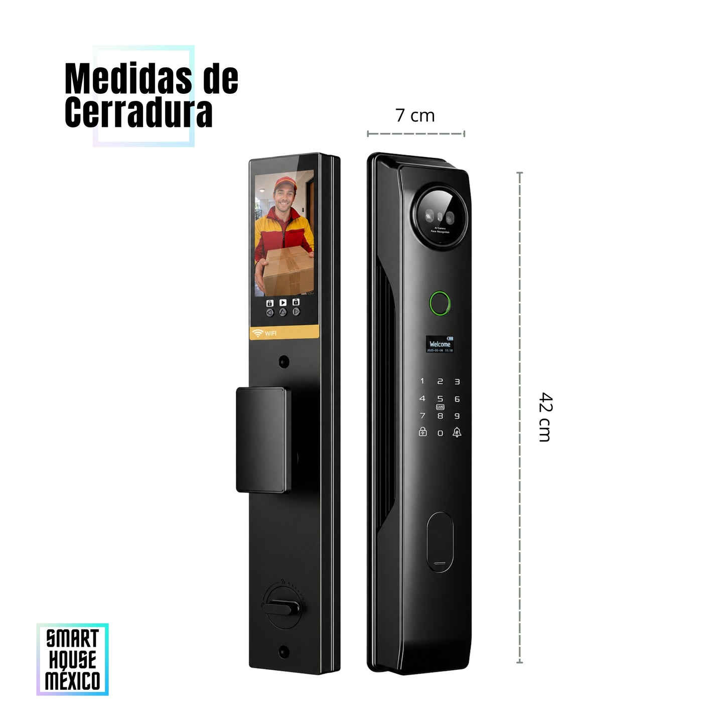 Cerradura Electrónica Inteligente de Seguridad con Cámara y 6 Métodos de Apertura – Pulsar