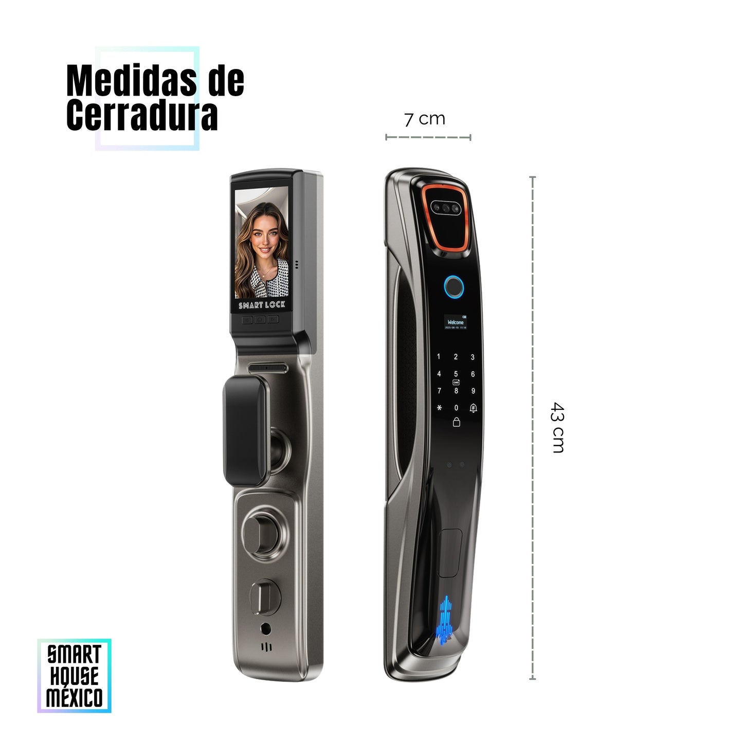 Cerradura Electrónica Wifi De Seguridad con Timbre y 6 Métodos de Apertura - Spectrum
