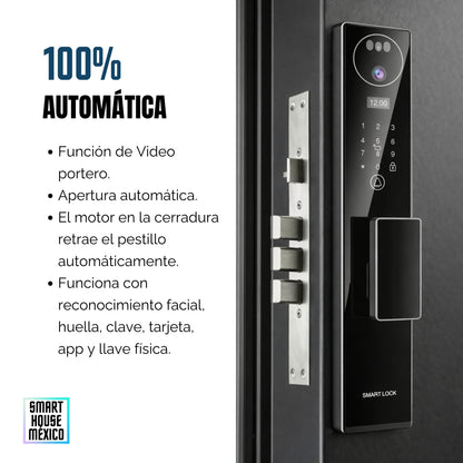 Cerradura Electrónica Inteligente de Seguridad con Cámara y 7 Métodos de Apertura - Aurora