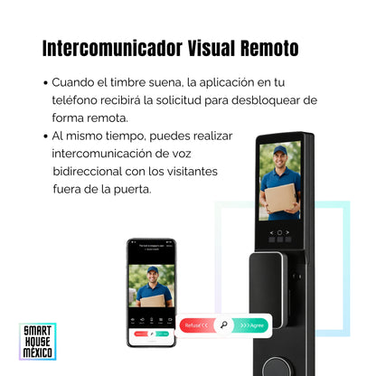 Cerradura Electrónica Inteligente de Seguridad con Cámara y 7 Métodos de Apertura - Aurora