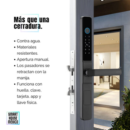Cerradura Electrónica Inteligente de Seguridad con 5 Métodos de Apertura Puerta Corrediza – Blaze HD