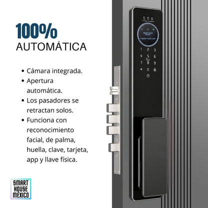 Cerradura Electrónica Inteligente de Seguridad con Cámara y 7 Métodos de Apertura – Eclipse