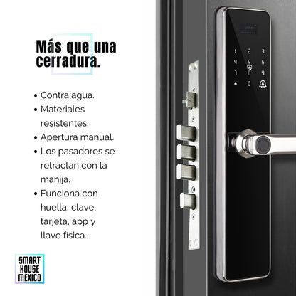 Cerradura Electrónica Inteligente de Seguridad con 5 Métodos de Apertura Contra Agua - Glacier