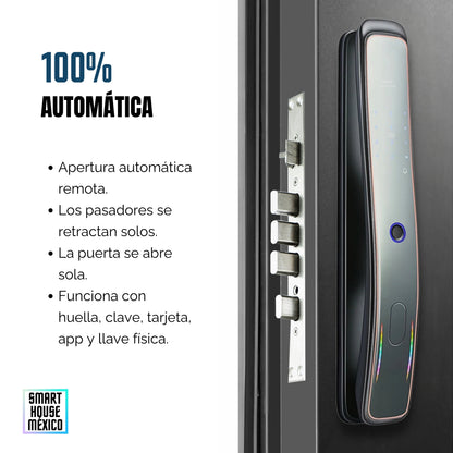 Cerradura Electrónica Inteligente Wifi De Seguridad con Timbre y 5 Métodos de Apertura - Luminar