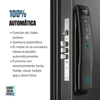 Cerradura Electrónica Inteligente de Seguridad con Cámara y 7 Métodos de Apertura - Nova Max
