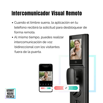 Cerradura Electrónica Inteligente de Seguridad con Cámara y 7 Métodos de Apertura - Nova Max
