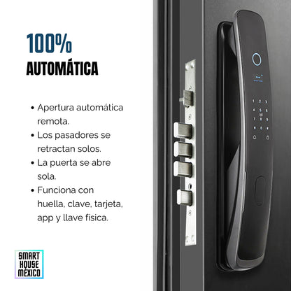 Cerradura Electrónica Wifi De Seguridad con Timbre y 5 Métodos de Apertura - Quantum Gris