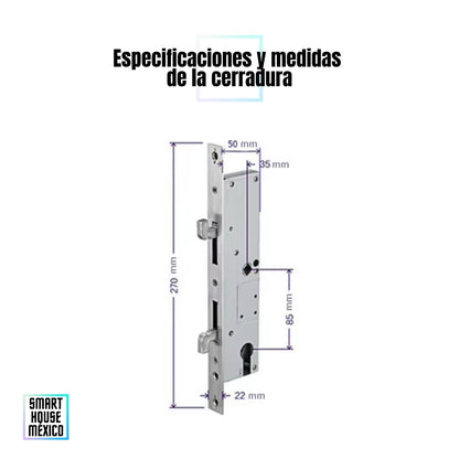 Cerradura Electrónica Inteligente de Seguridad con 5 Métodos de Apertura Puerta Corrediza – Blaze HD