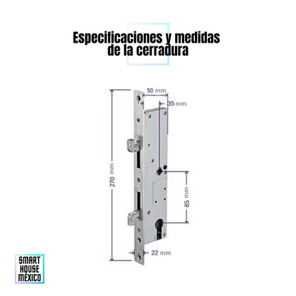 Cerradura Electrónica Inteligente de Seguridad con 5 Métodos de Apertura Puerta Corrediza – Blaze