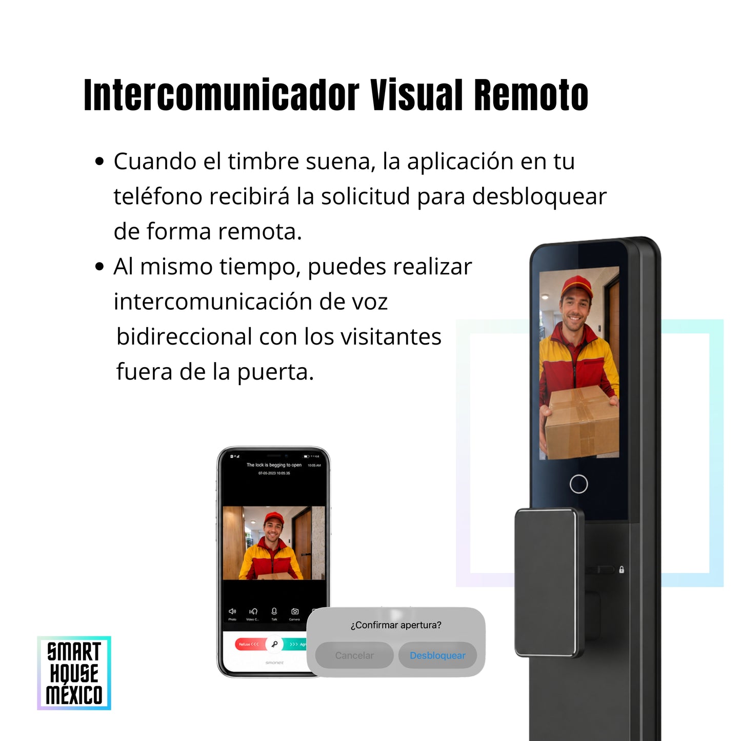 Cerradura Electrónica Inteligente de Seguridad con Cámara y 7 Métodos de Apertura – Eclipse