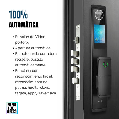 Cerradura Electrónica Inteligente de Seguridad con Cámara y 7 Métodos de Apertura - Halo Pro