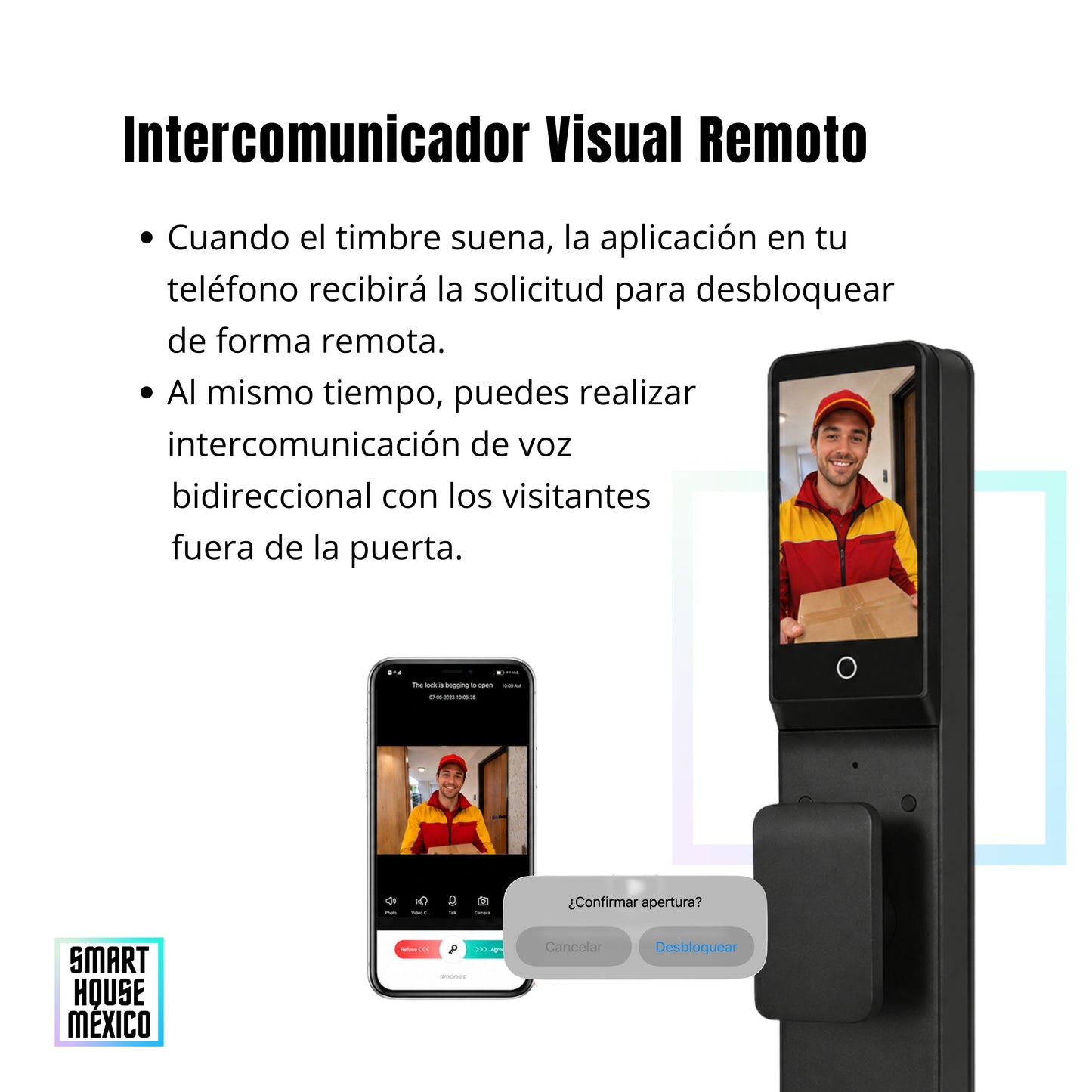 Cerradura Electrónica Inteligente de Seguridad con Cámara y 7 Métodos de Apertura – Onyx