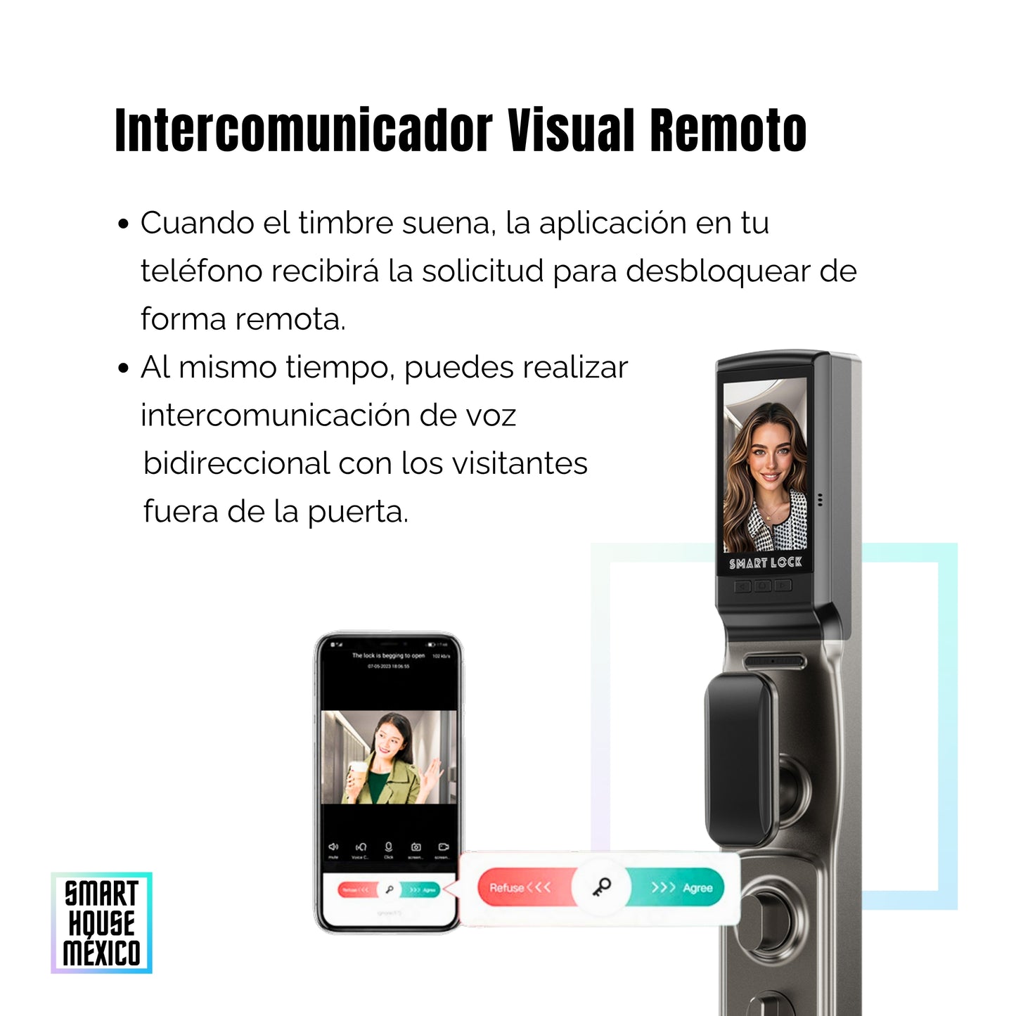 Cerradura Electrónica Wifi De Seguridad con Timbre y 6 Métodos de Apertura - Spectrum