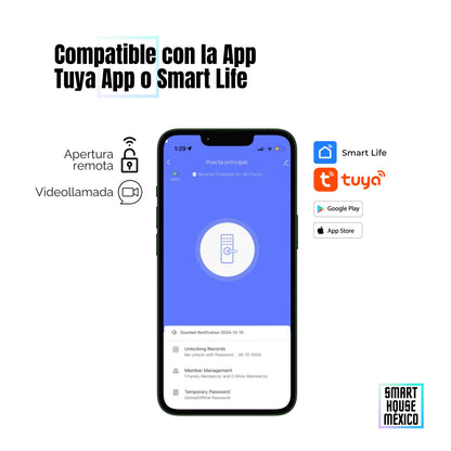 Cerradura Electrónica Inteligente de Seguridad con Cámara y 7 Métodos de Apertura – Eclipse