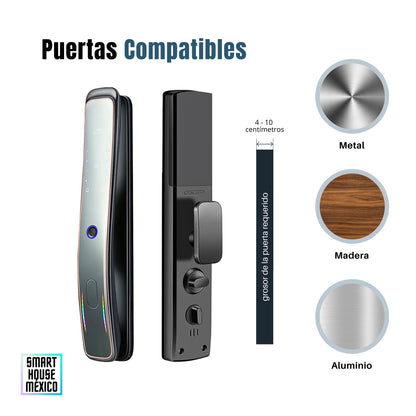 Cerradura Electrónica Inteligente Wifi De Seguridad con Timbre y 5 Métodos de Apertura - Luminar