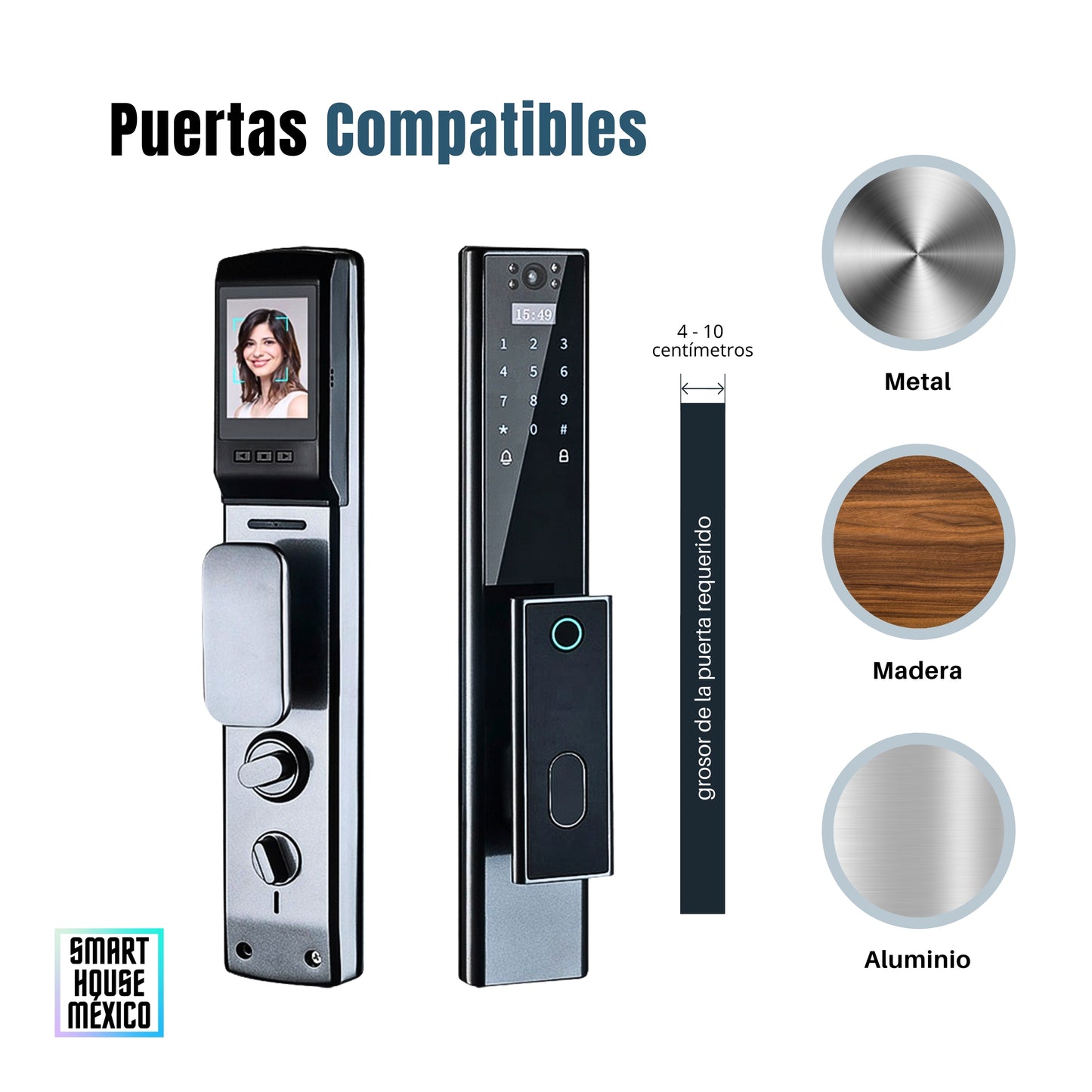Cerradura Electrónica Inteligente Wifi De Seguridad con Cámara y 5 Métodos de Apertura - Nexus HD