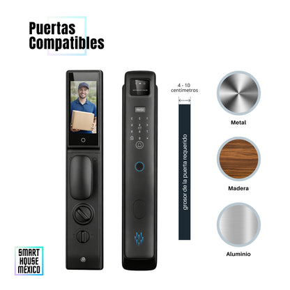 Cerradura Electrónica Inteligente de Seguridad con Cámara y 7 Métodos de Apertura - Nova Max